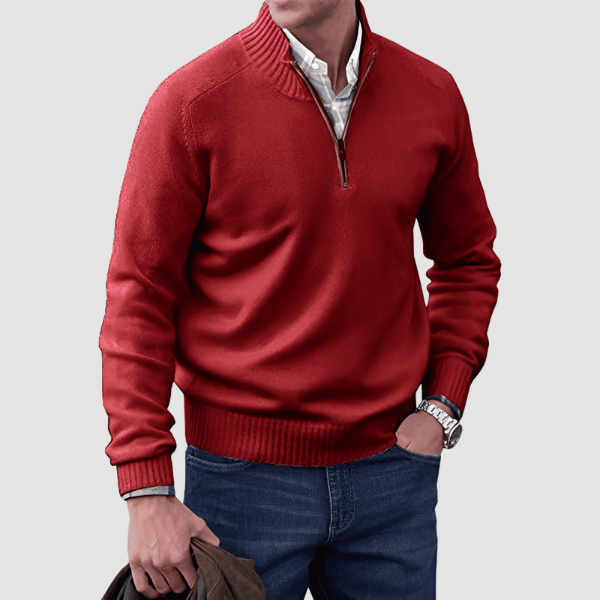 Joshua Cashmere Zip-Up Pullover