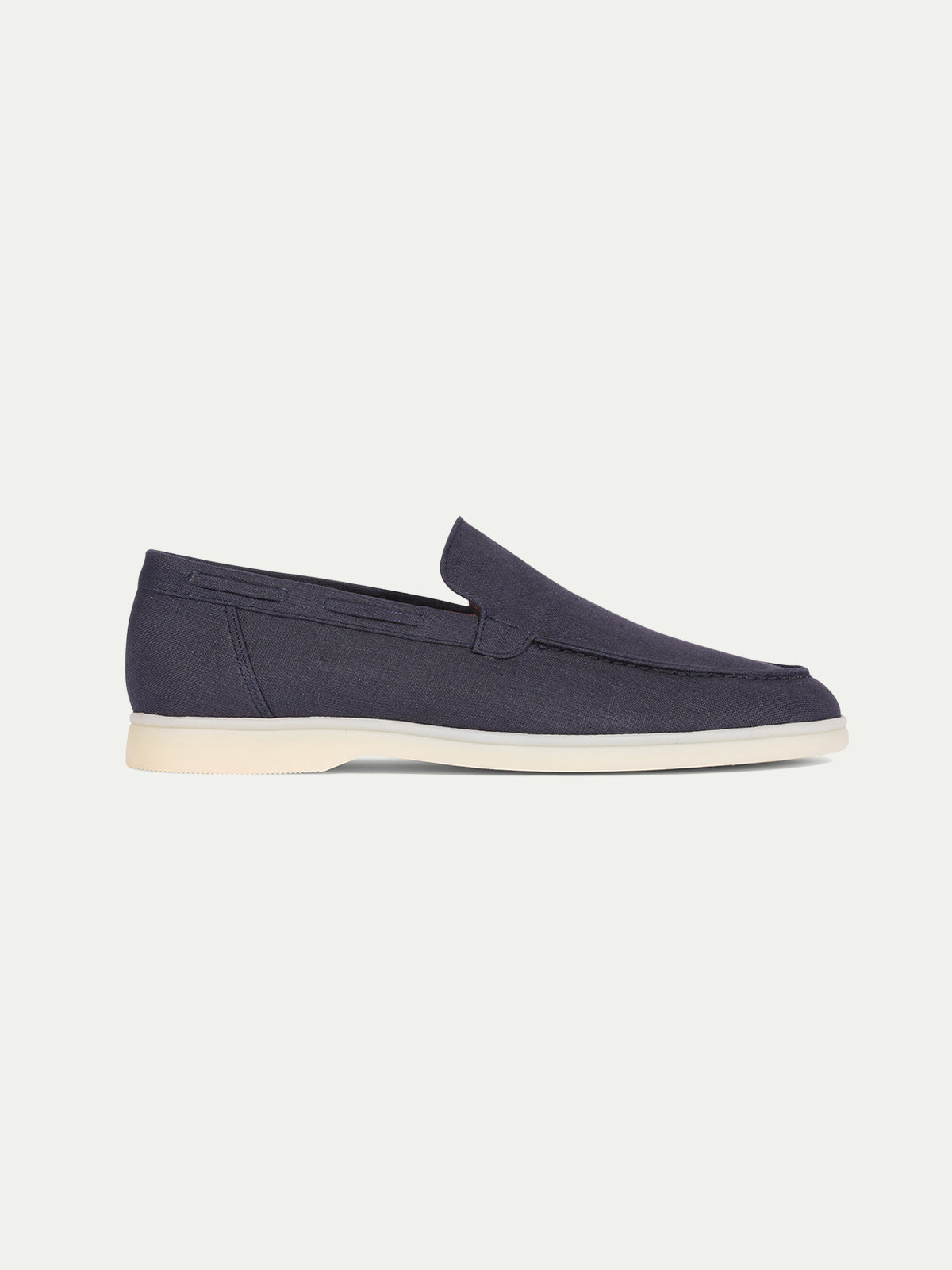 Navy - Linen Yacht Loafers