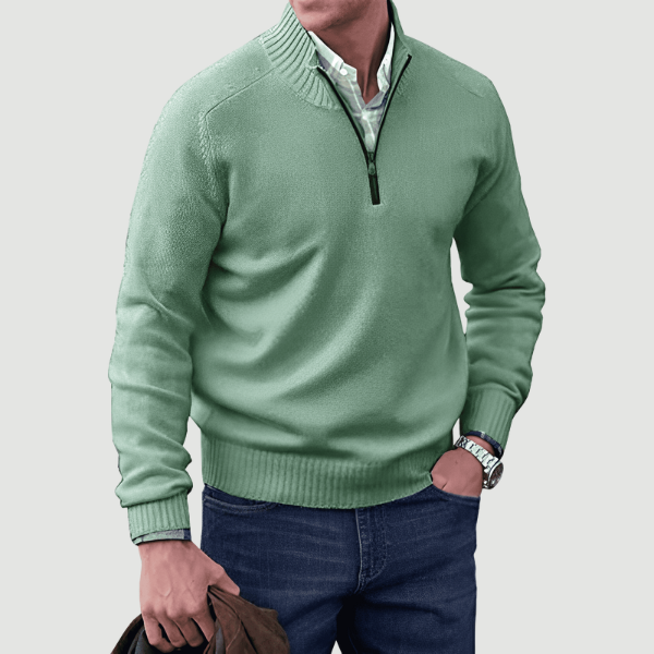 Joshua Cashmere Zip-Up Pullover