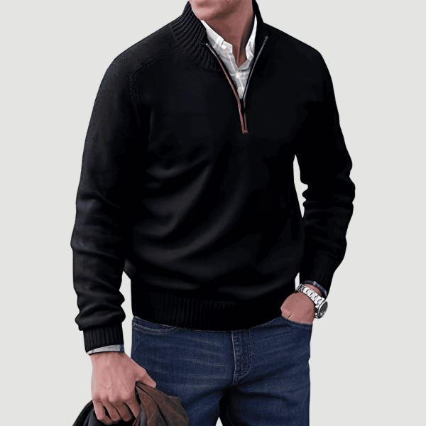 Joshua Cashmere Zip-Up Pullover