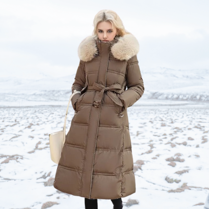 Melanie | Luxurious winter parka with fur hood