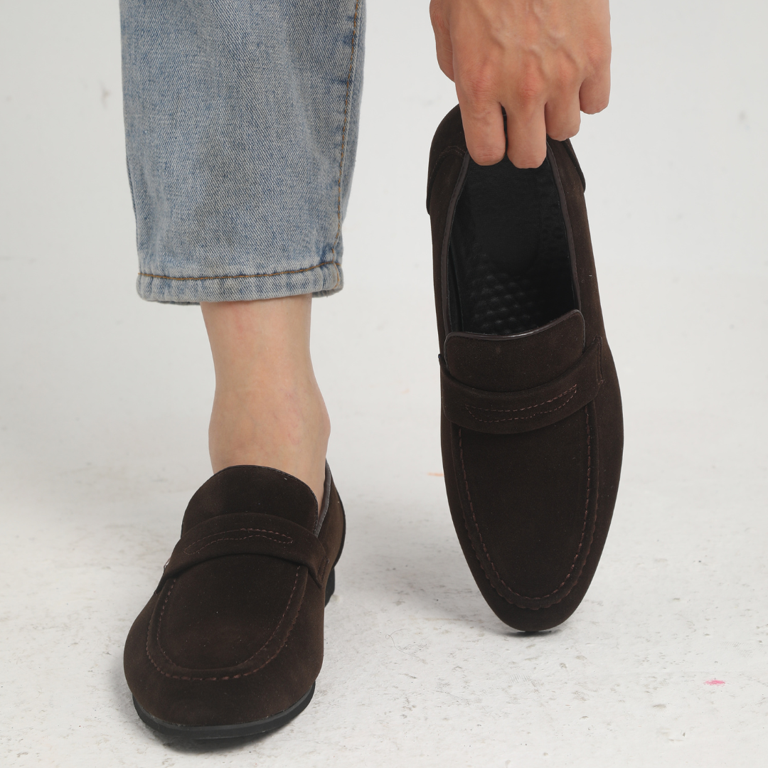 OLD MONEY - SUEDE STRAP LOAFERS