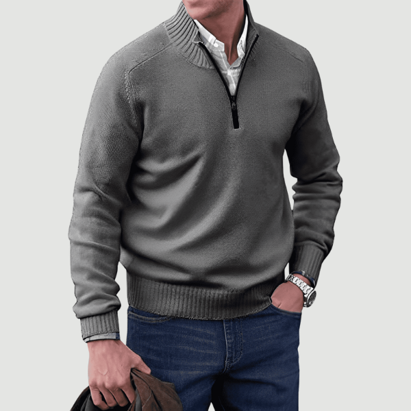 Joshua Cashmere Zip-Up Pullover