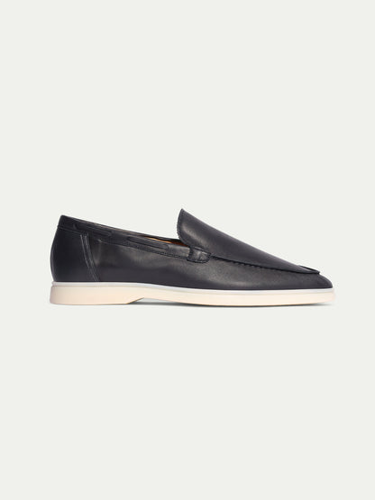 Navy - Leather Yacht Loafers