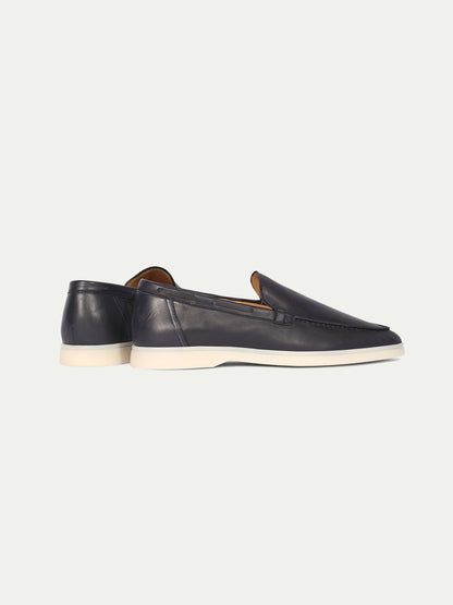 Navy - Leather Yacht Loafers