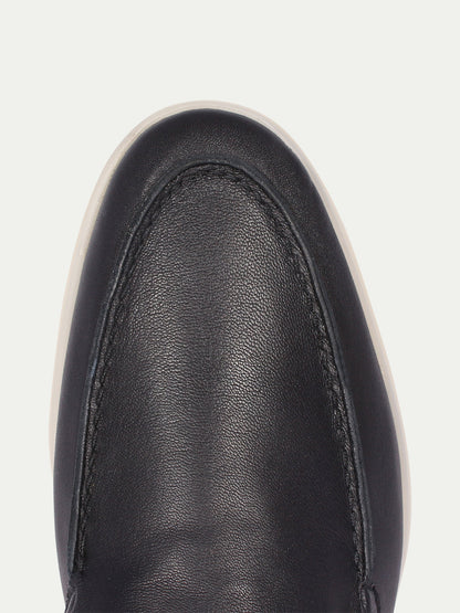 Navy - Leather Yacht Loafers