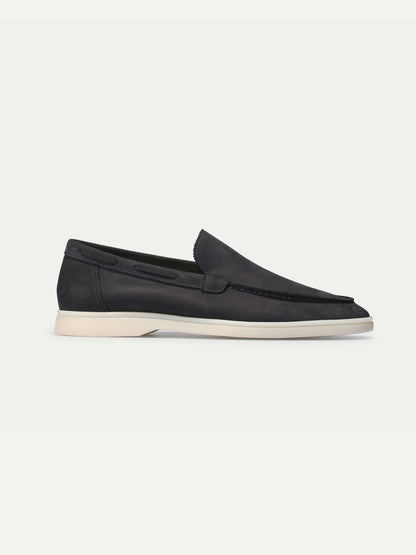 Navy Nubuck - Yacht Loafers