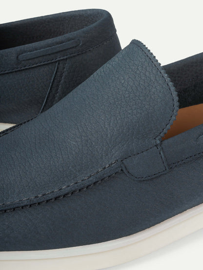 Steel Blue Nubuck - Yacht Loafers